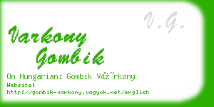 varkony gombik business card